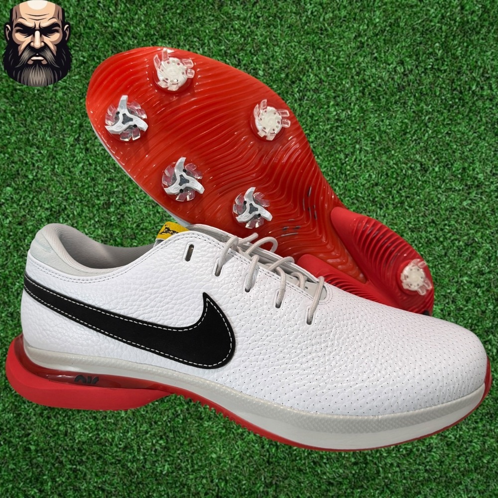 Nike Air Zoom Victory Tour 3 White Track Red Golf Shoes DV6798-101 Men Size 11.5